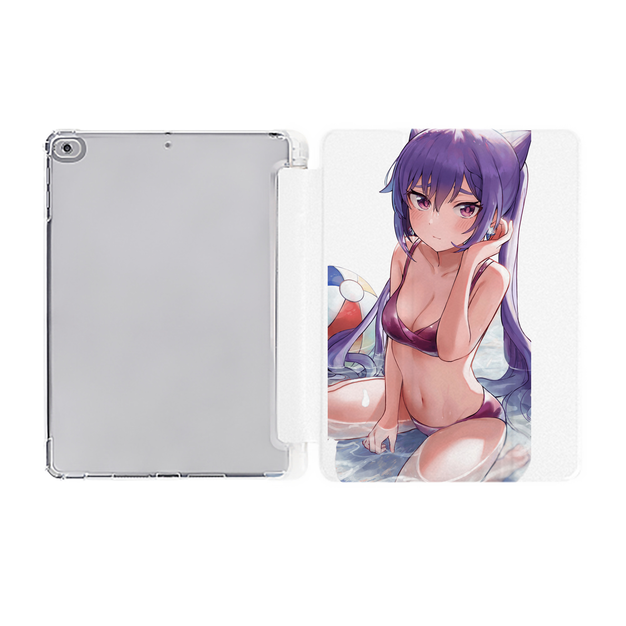げんし神 刻晴 こくせい genshin Kokusei IPad ケース ペン収納付き 三つ折りスタンド PUレザー×シリコン 対応機種9.5/10.5/10.9インチ